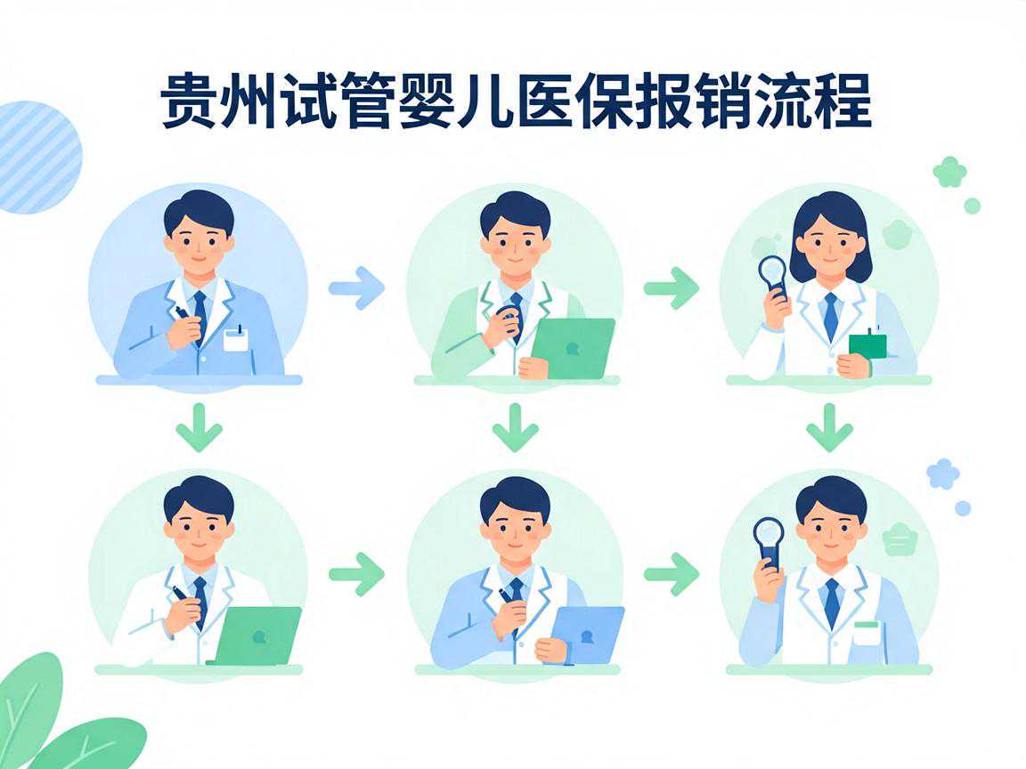 贵州试管婴儿医保报销流程步骤示意图
