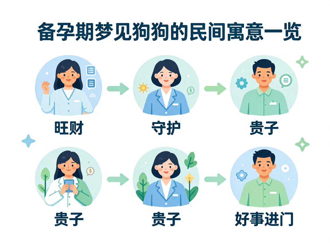 备孕期梦见狗狗的民间寓意一览：旺财、守护、贵子、好事进门