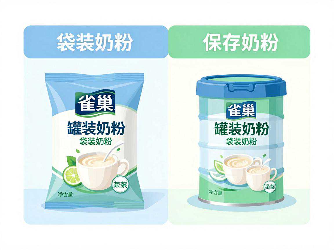雀巢袋装奶粉与罐装奶粉在包装及保存上的对比表