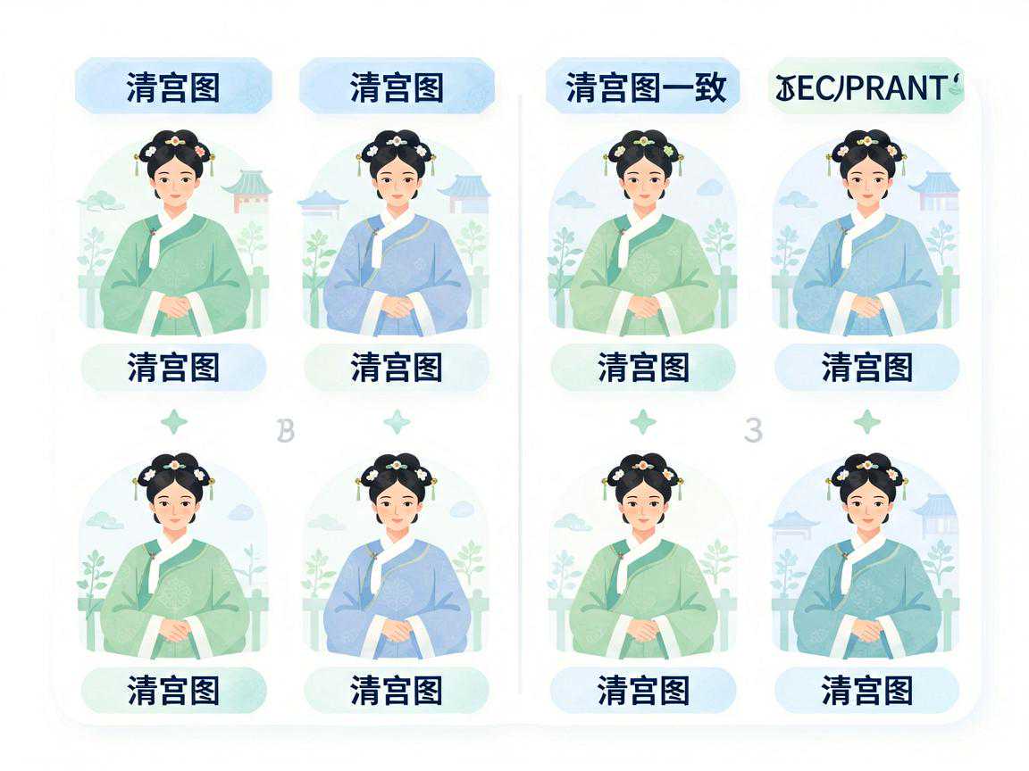 清宫图不同年份版本对比：核心数据一致，仅年份标签变化