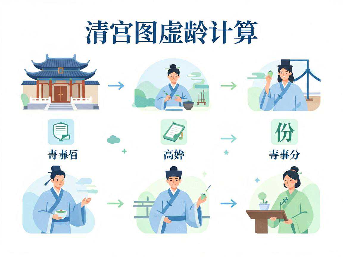 清宫图虚龄计算与农历月份换算方法图解