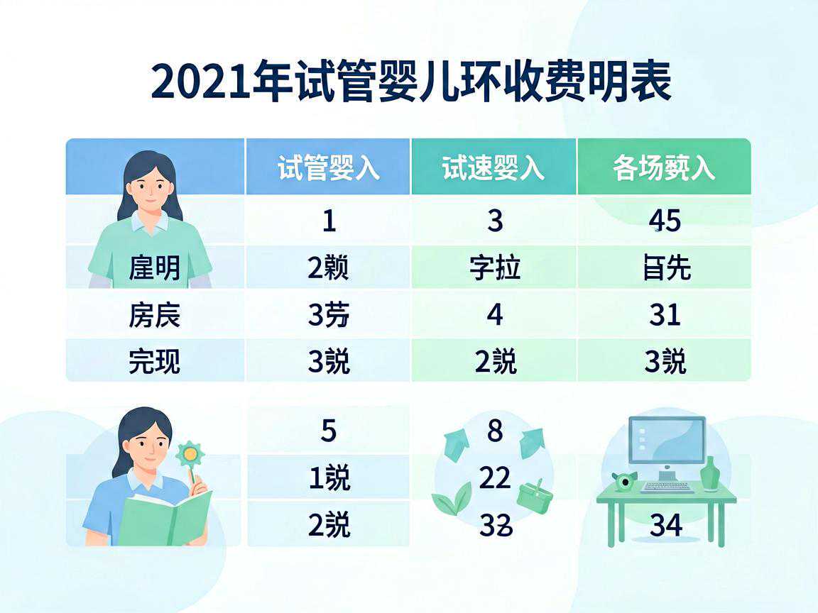 2021年试管婴儿各环节收费明细表