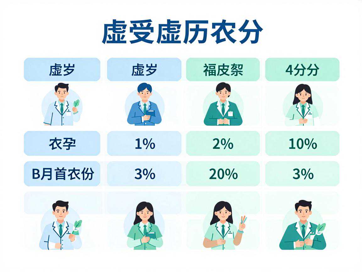 虚岁与受孕农历月份计算对照示意