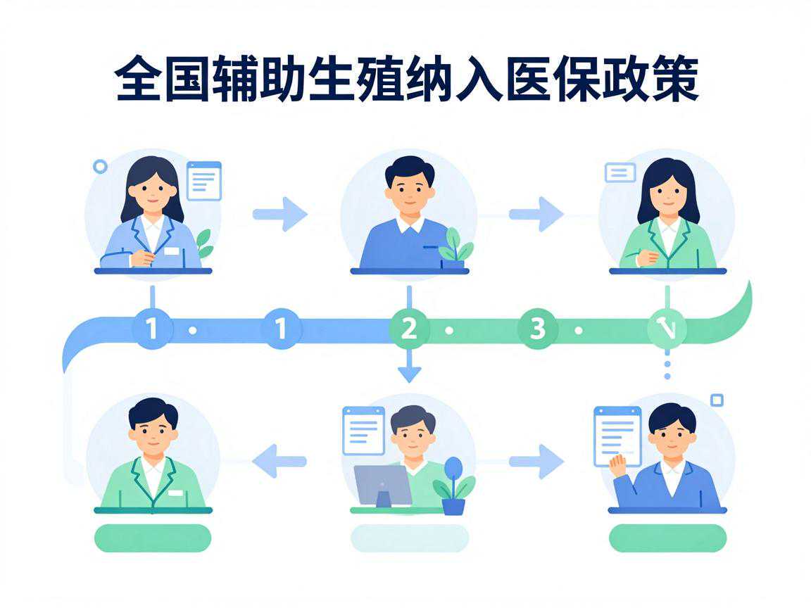 全国辅助生殖纳入医保政策时间线信息图