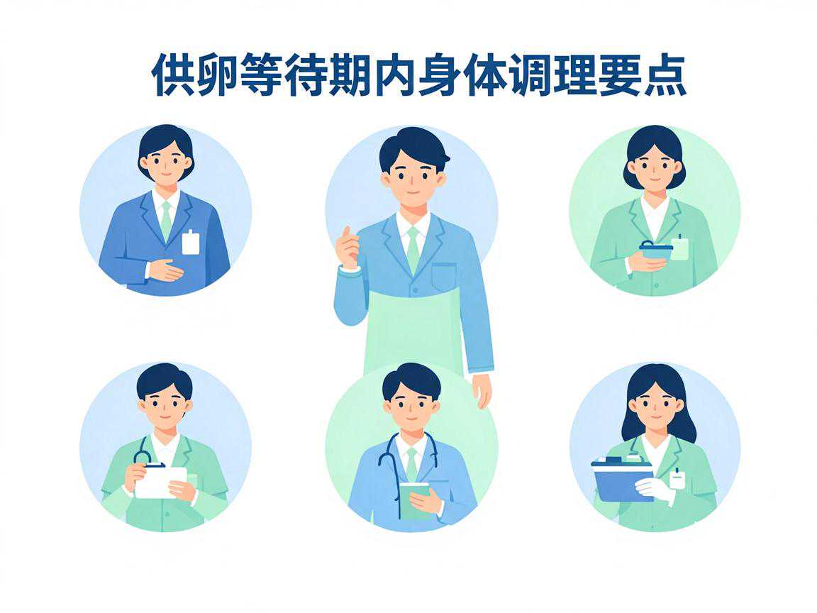 供卵等待期内身体调理要点示意图