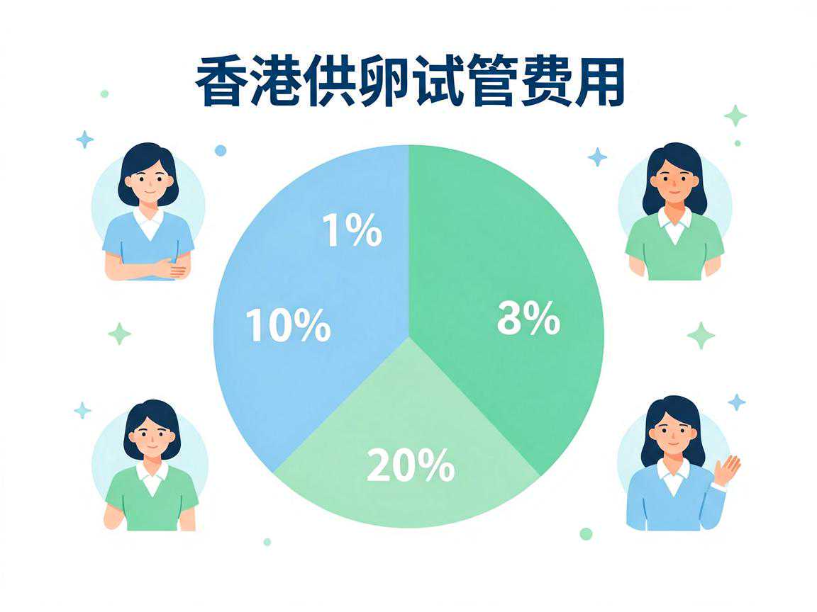 香港供卵试管费用构成占比示意图