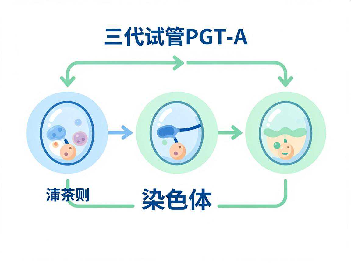 三代试管PGT-A胚胎染色体筛查流程示意