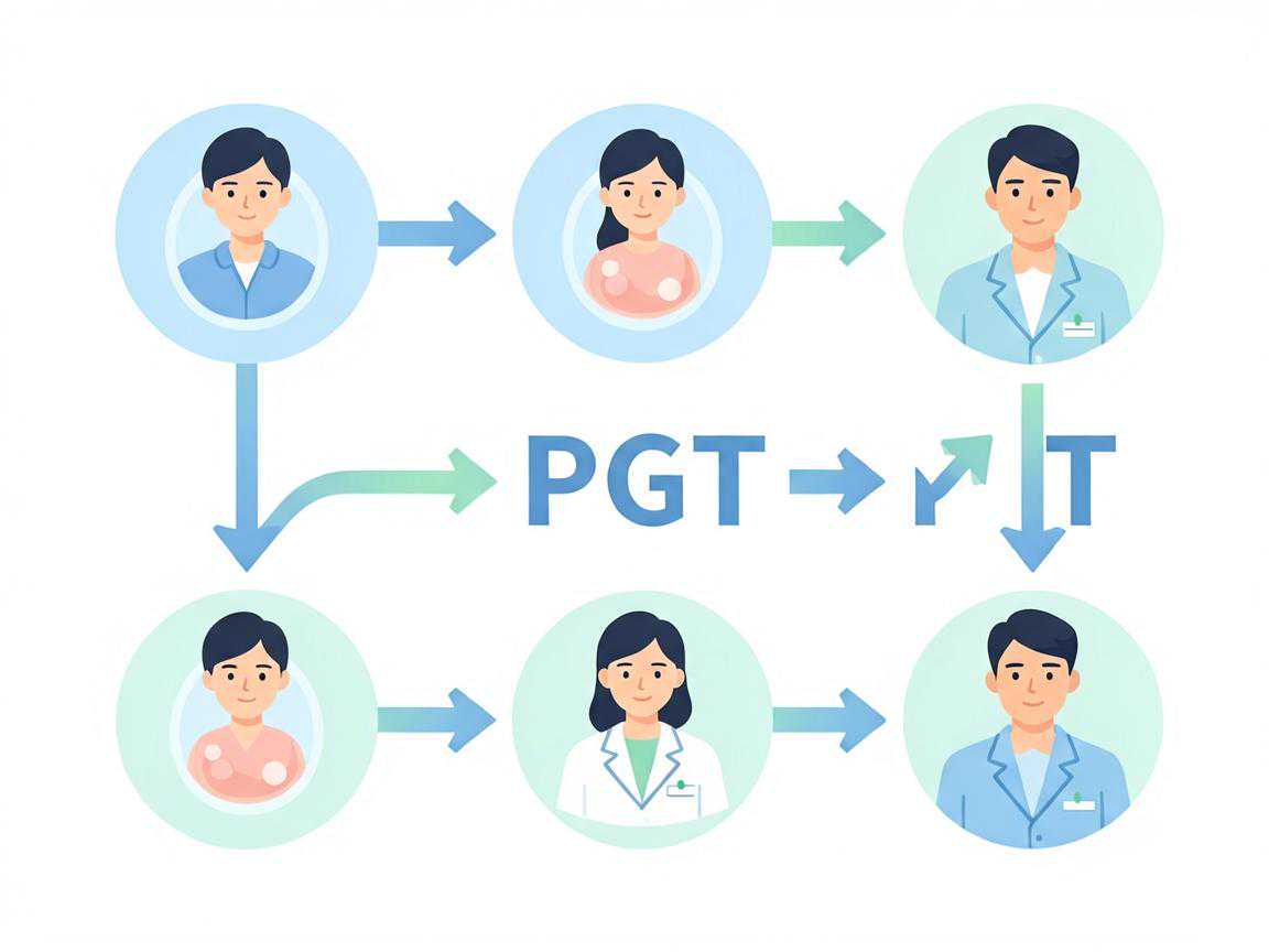 囊胚活检与PGT筛查流程示意图