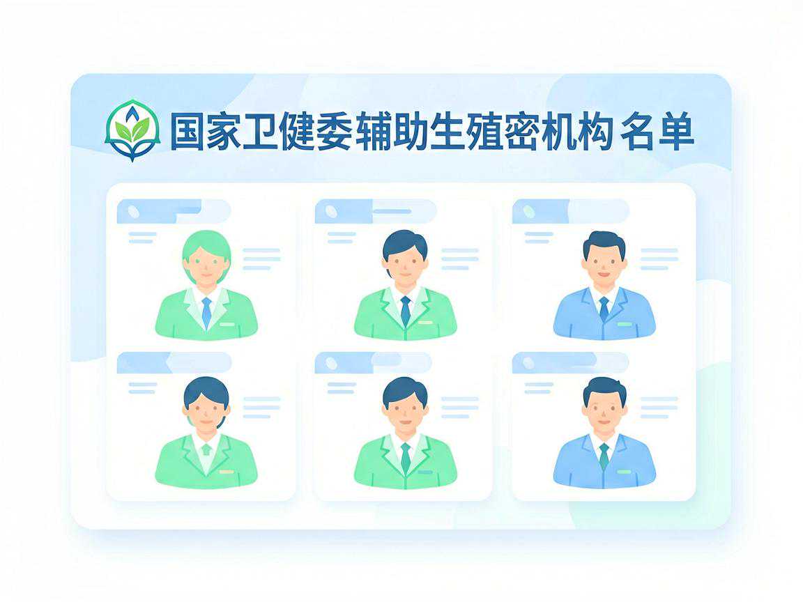 国家卫健委辅助生殖机构名单查询界面示意图