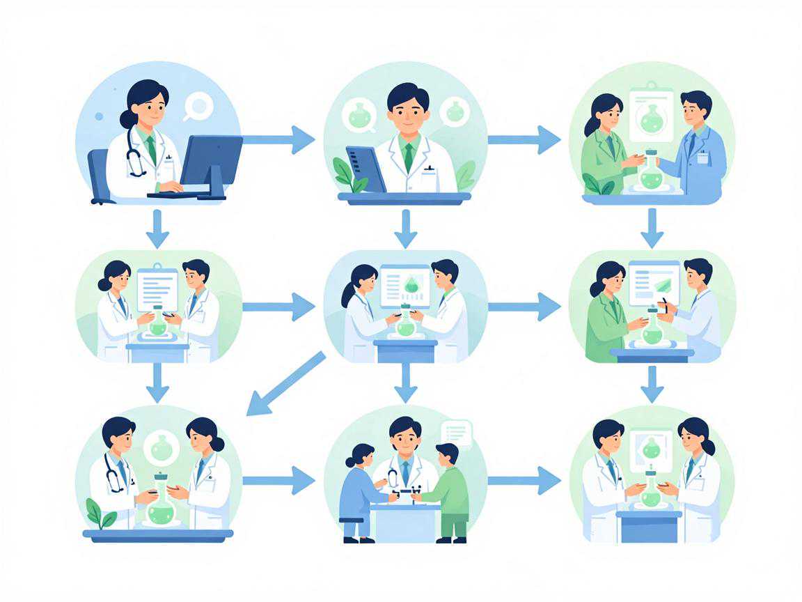 华西生殖中心三代试管团队协作流程示意图