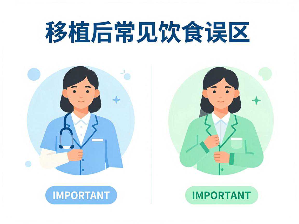 移植后常见饮食误区与科学建议对比图