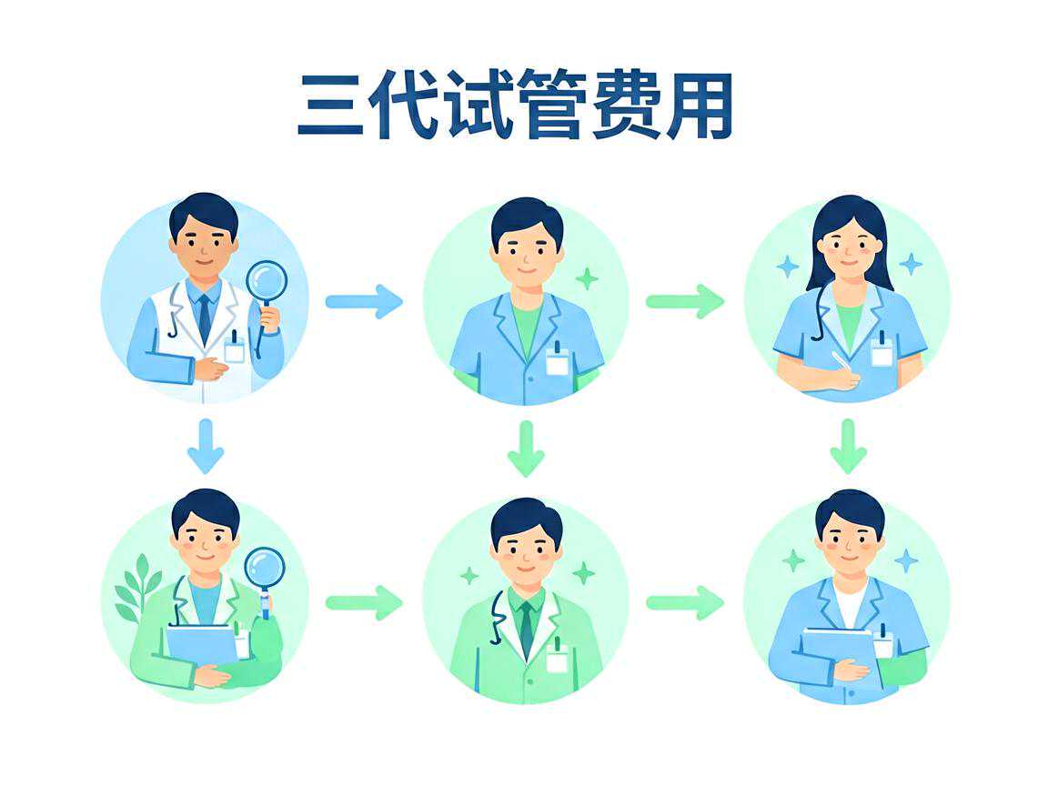 三代试管费用构成与影响因素示意图