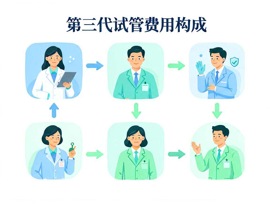 第三代试管费用构成与成功率影响因素示意图