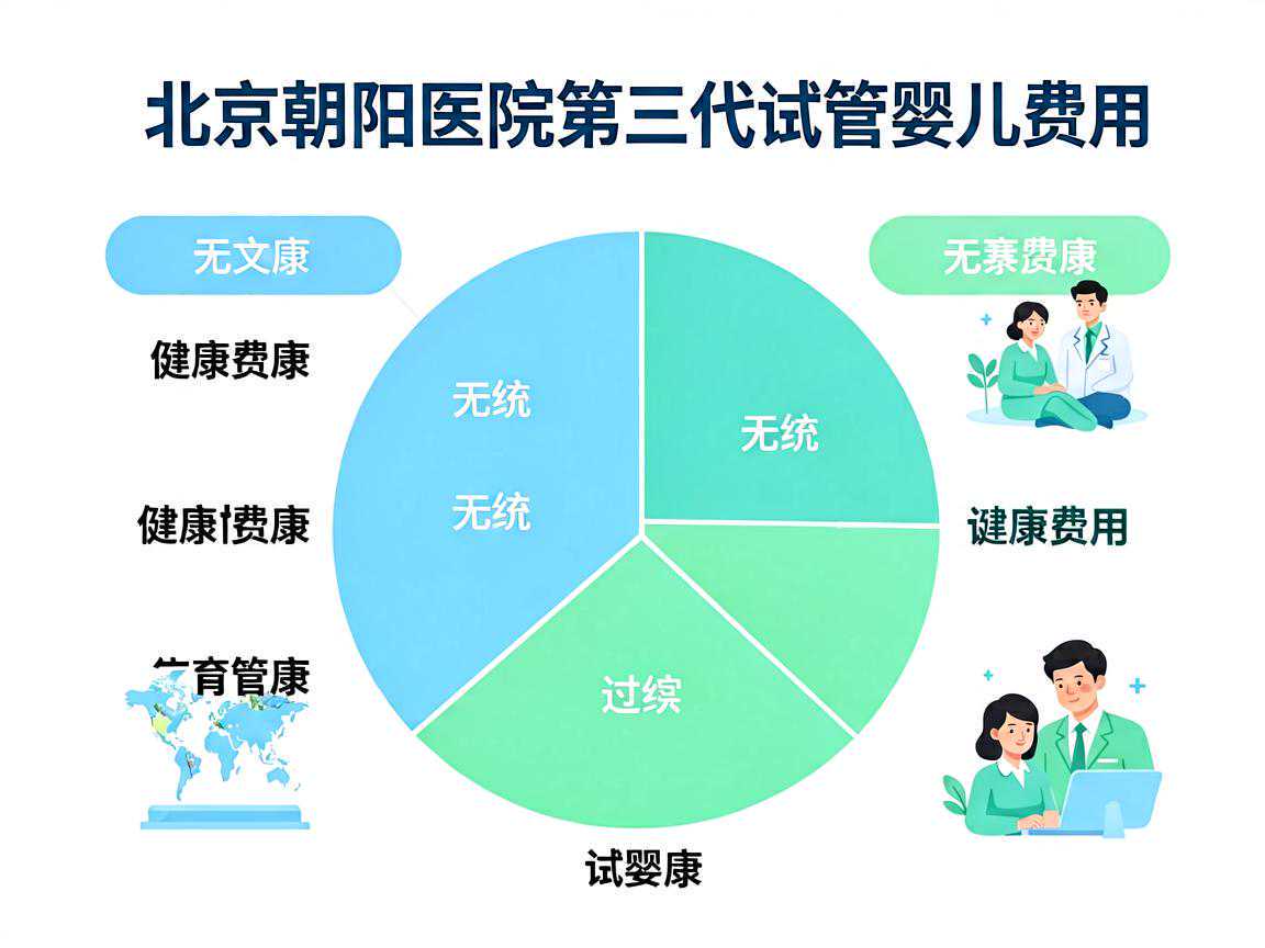 北京朝阳医院第三代试管婴儿费用分项构成比例示意图