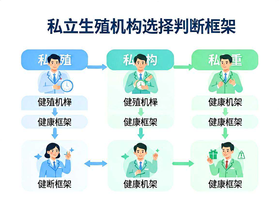 私立生殖机构选择判断框架权重示意