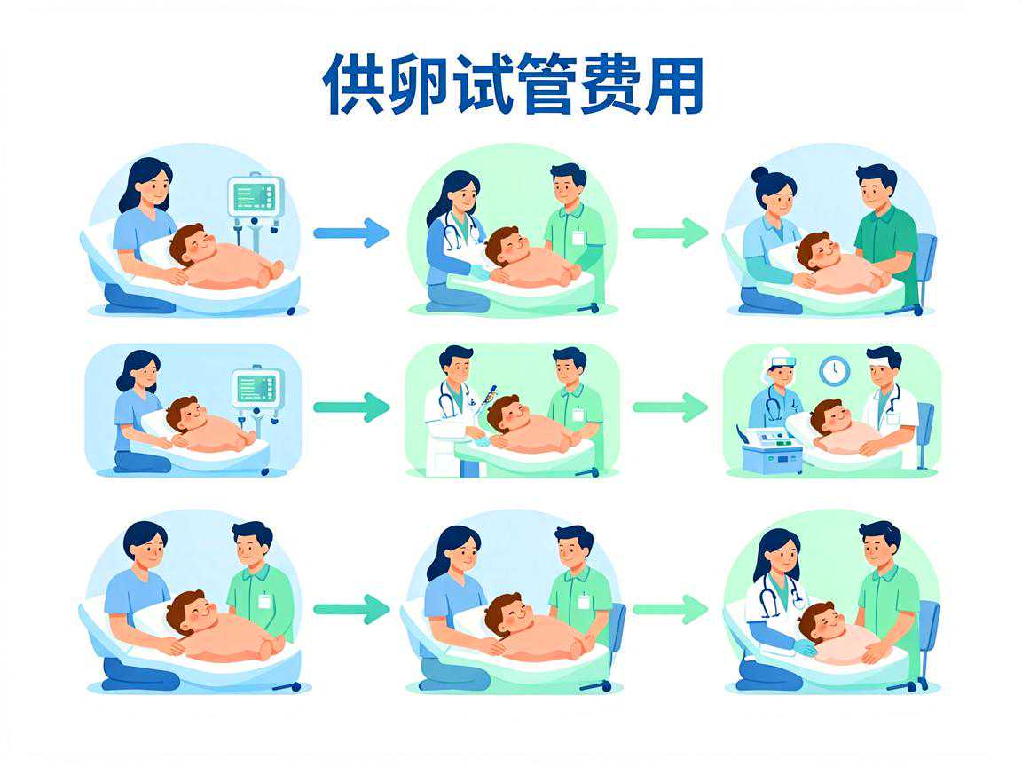 供卵试管费用构成与周期示意图