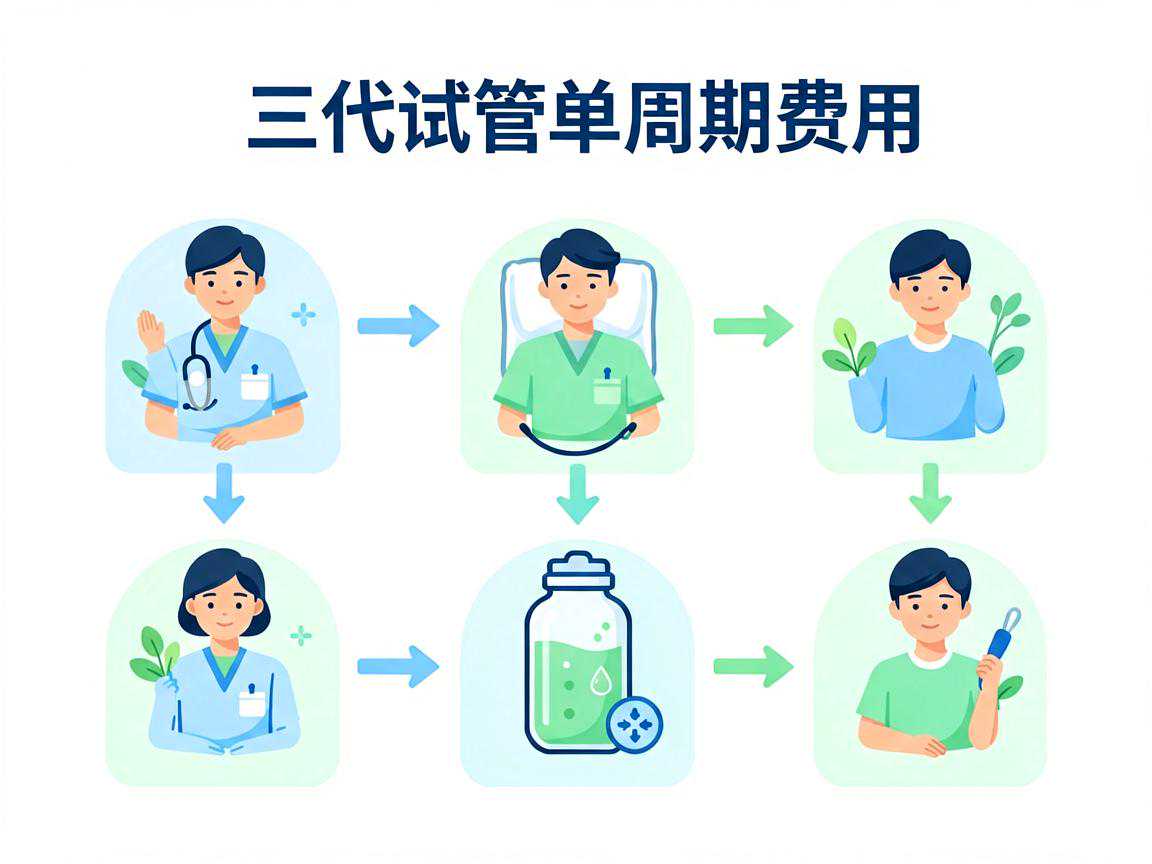 三代试管单周期费用构成示意图