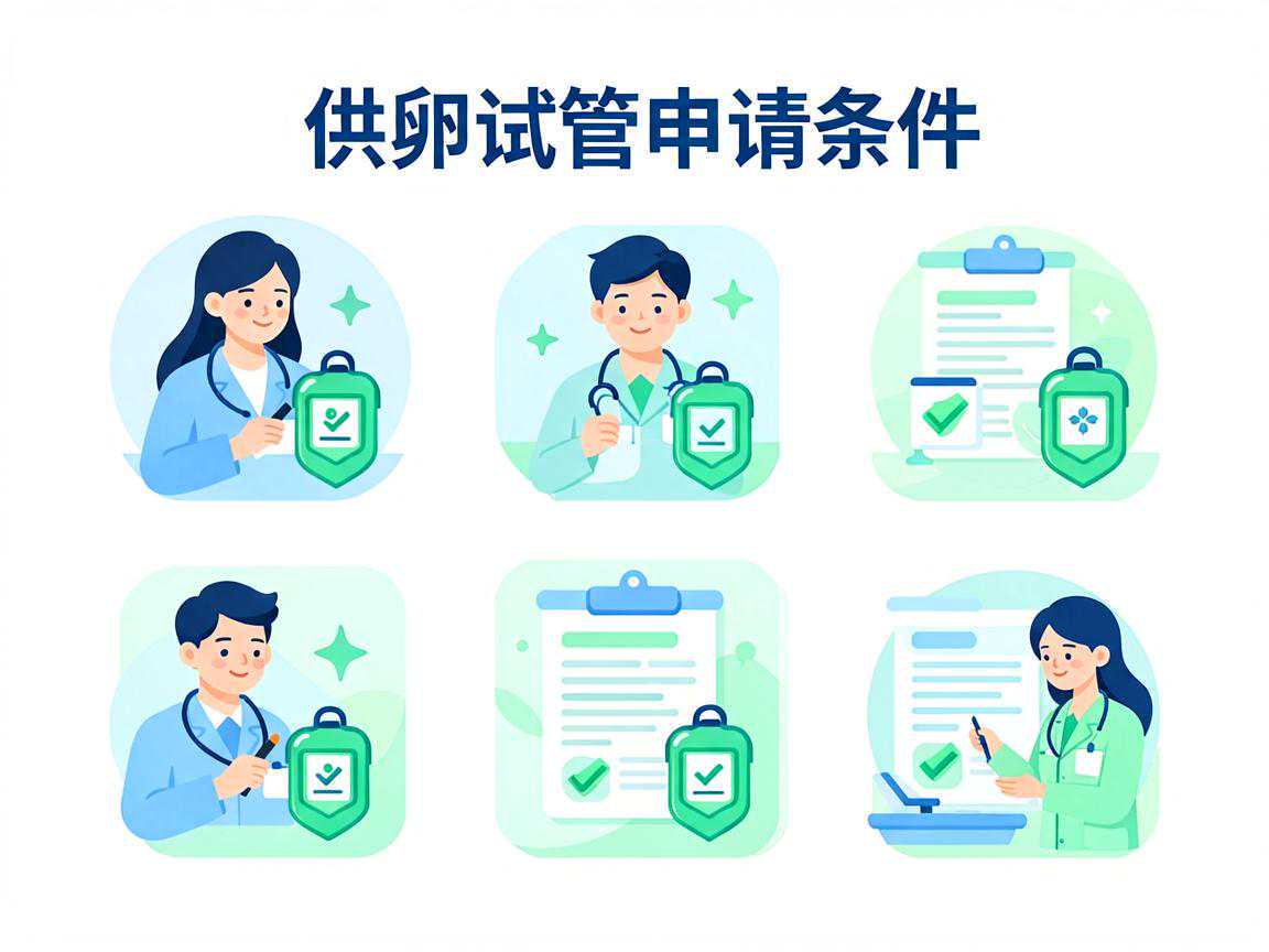 供卵试管申请条件与证件材料清单示意图
