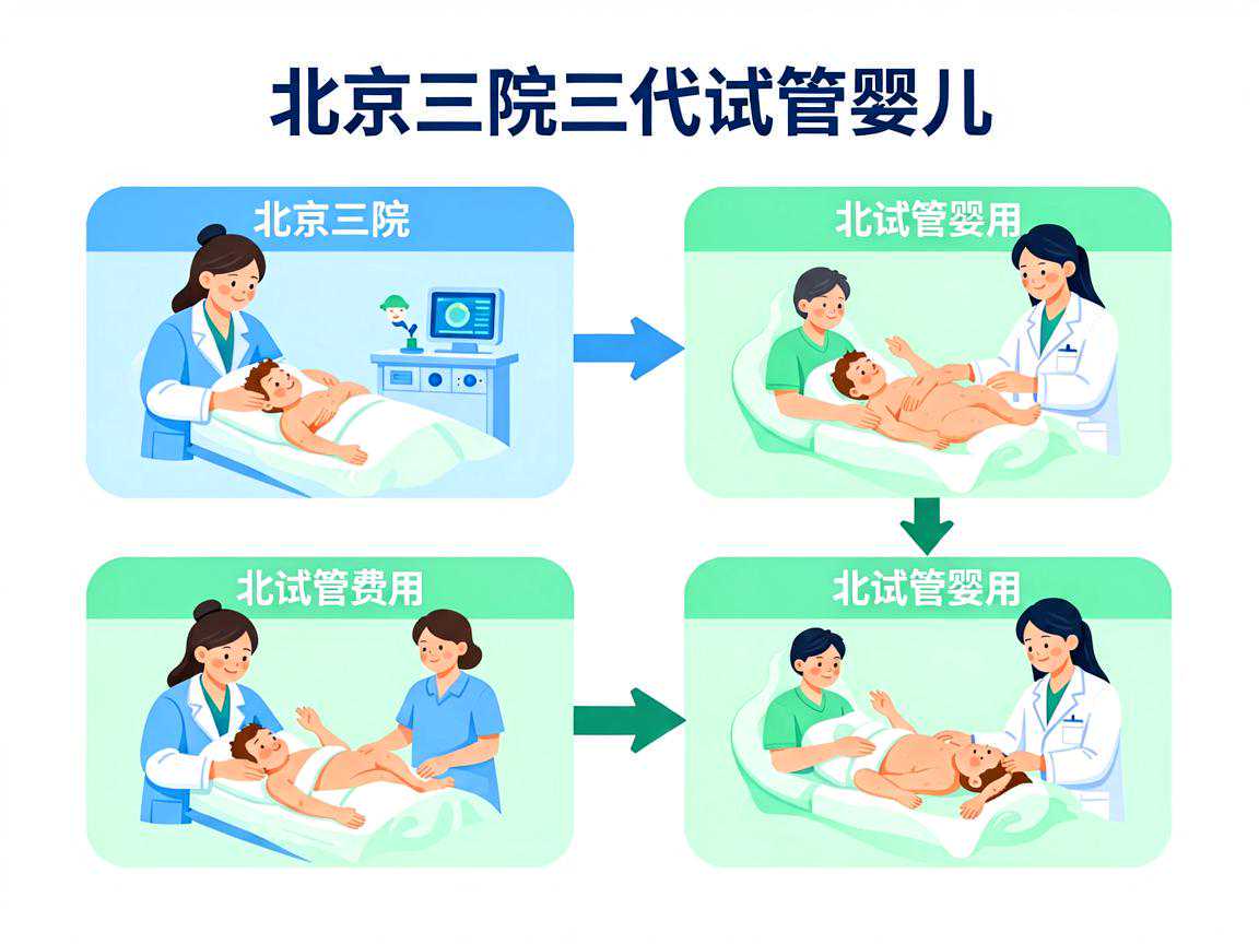 北京三院三代试管婴儿四大费用模块构成示意图