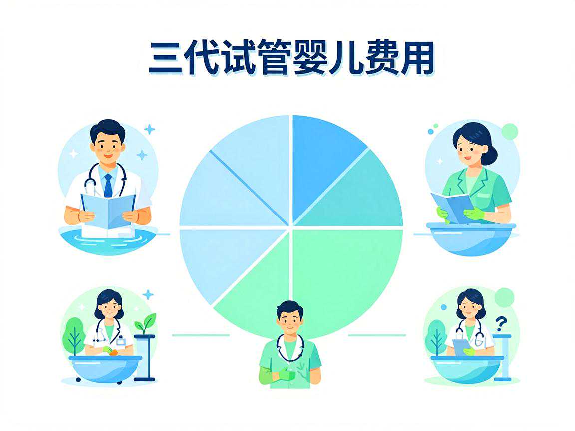 三代试管婴儿费用构成占比示意图