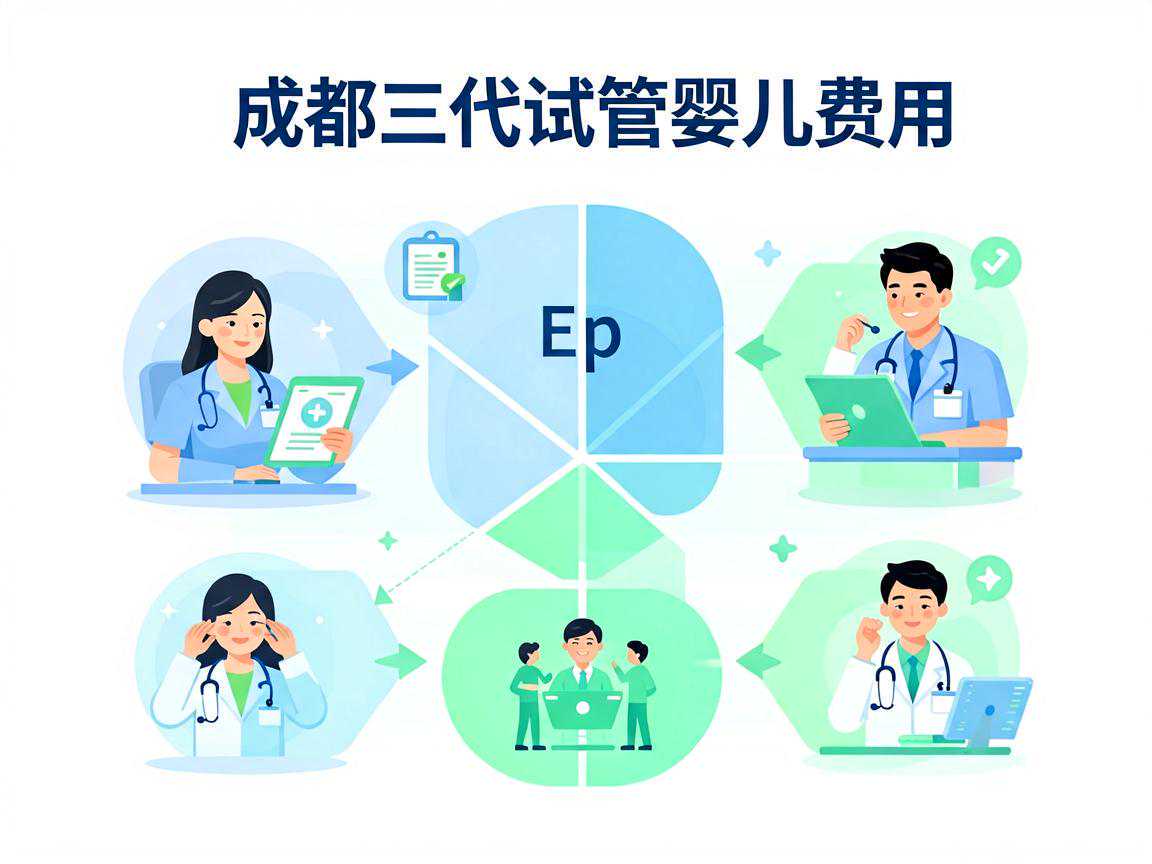 成都三代试管婴儿费用构成比例示意图