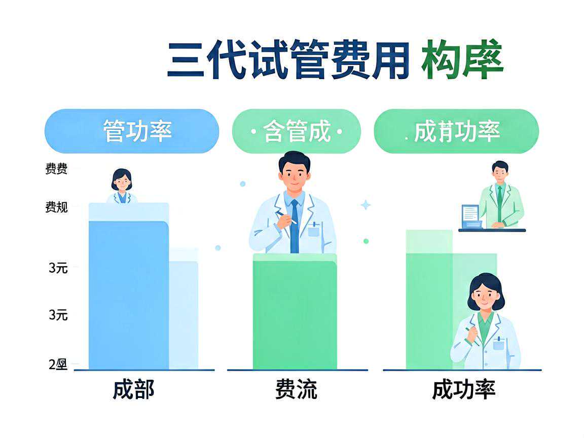 三代试管费用构成与成功率影响因素对比图