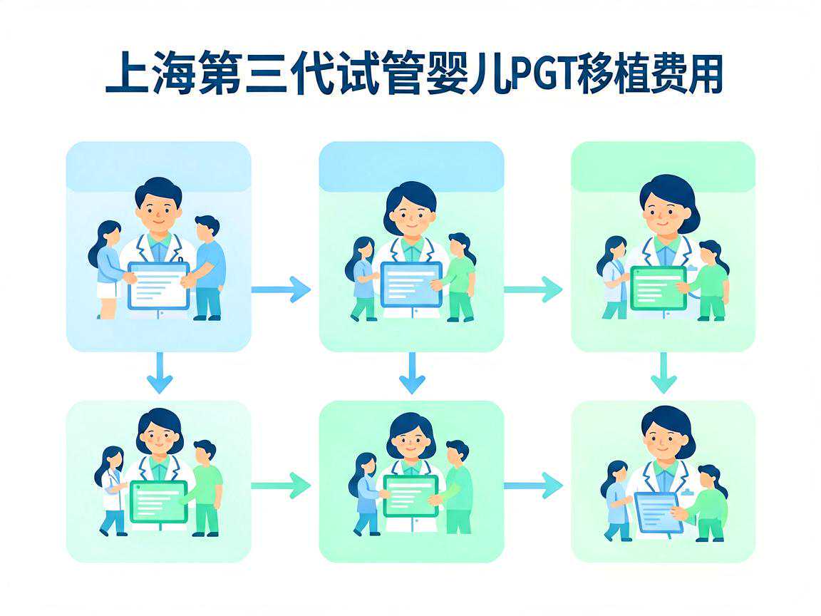 上海第三代试管婴儿PGT筛查与移植费用构成示意图
