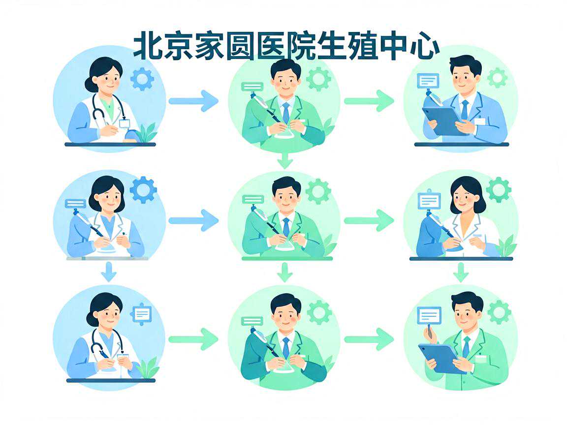 北京家圆医院生殖中心咨询供卵试管流程示意