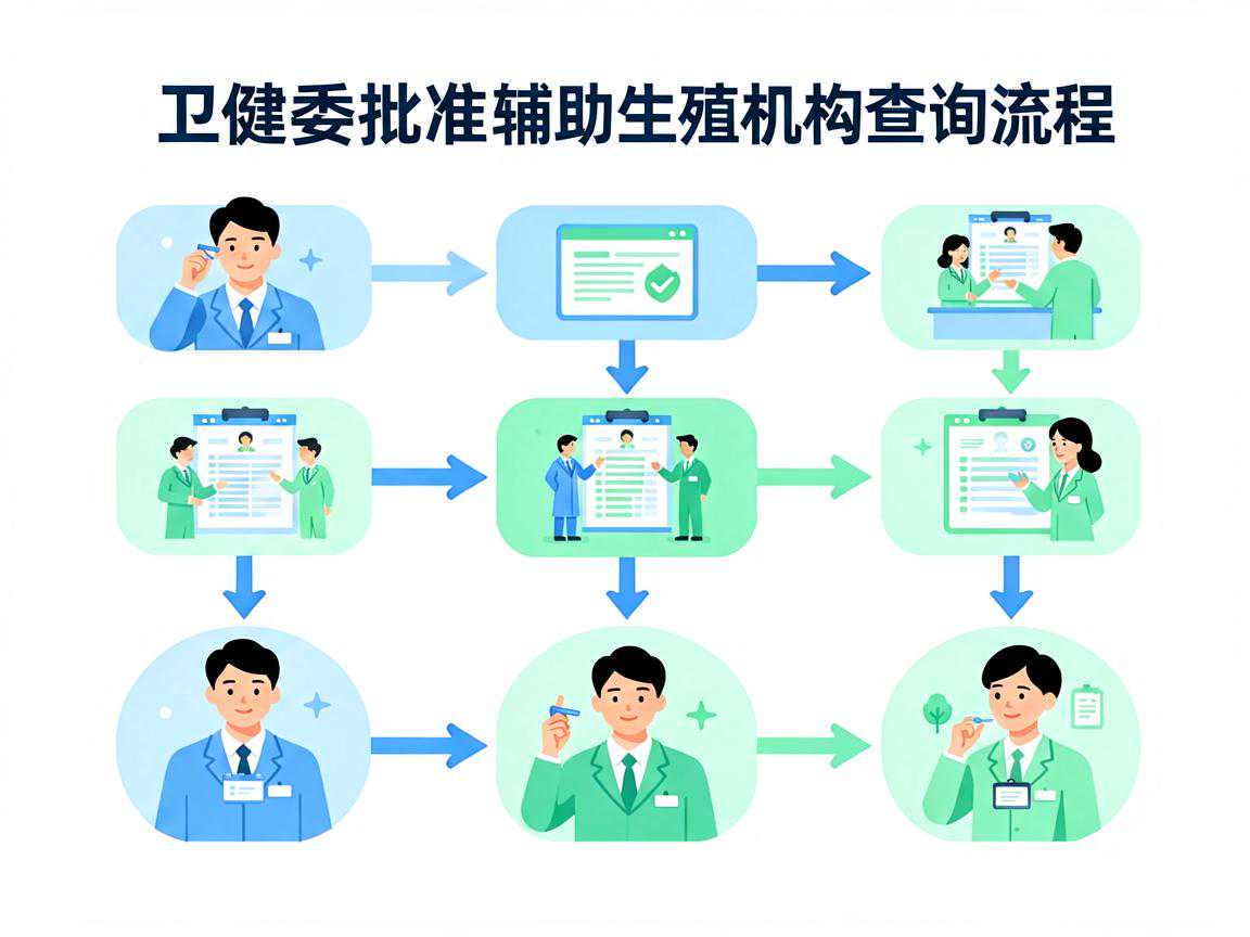 卫健委批准辅助生殖机构查询流程示意