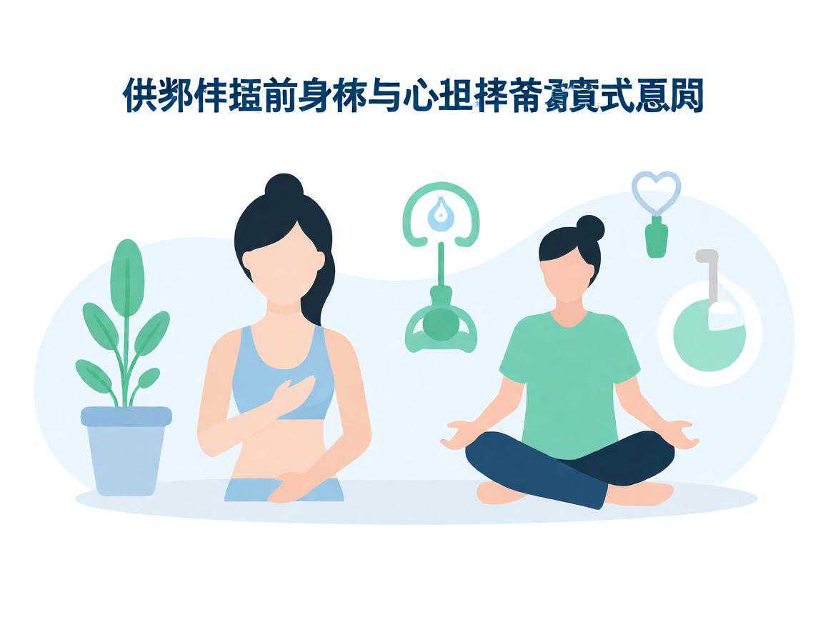供卵试管前身体与心理准备要点示意图