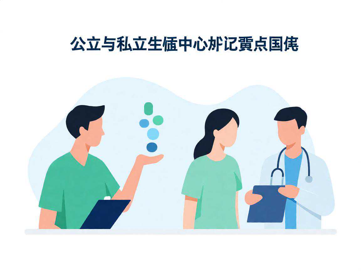 公立与私立生殖中心对比要点图示