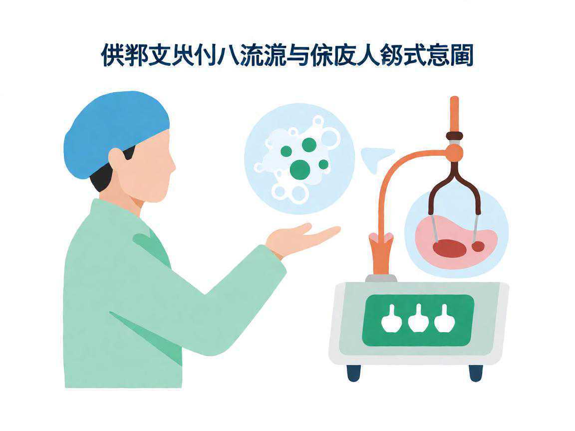 供卵试管婴儿流程与适应人群示意图