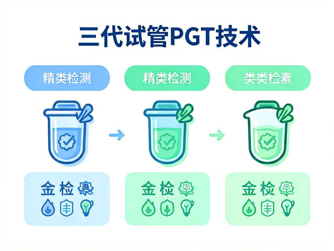 三代试管PGT技术三类检测用途示意图