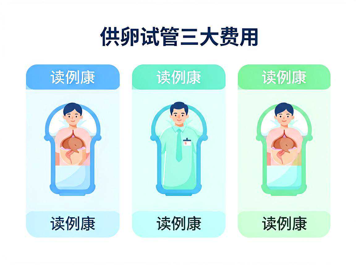 供卵试管三大费用板块构成比例示意图