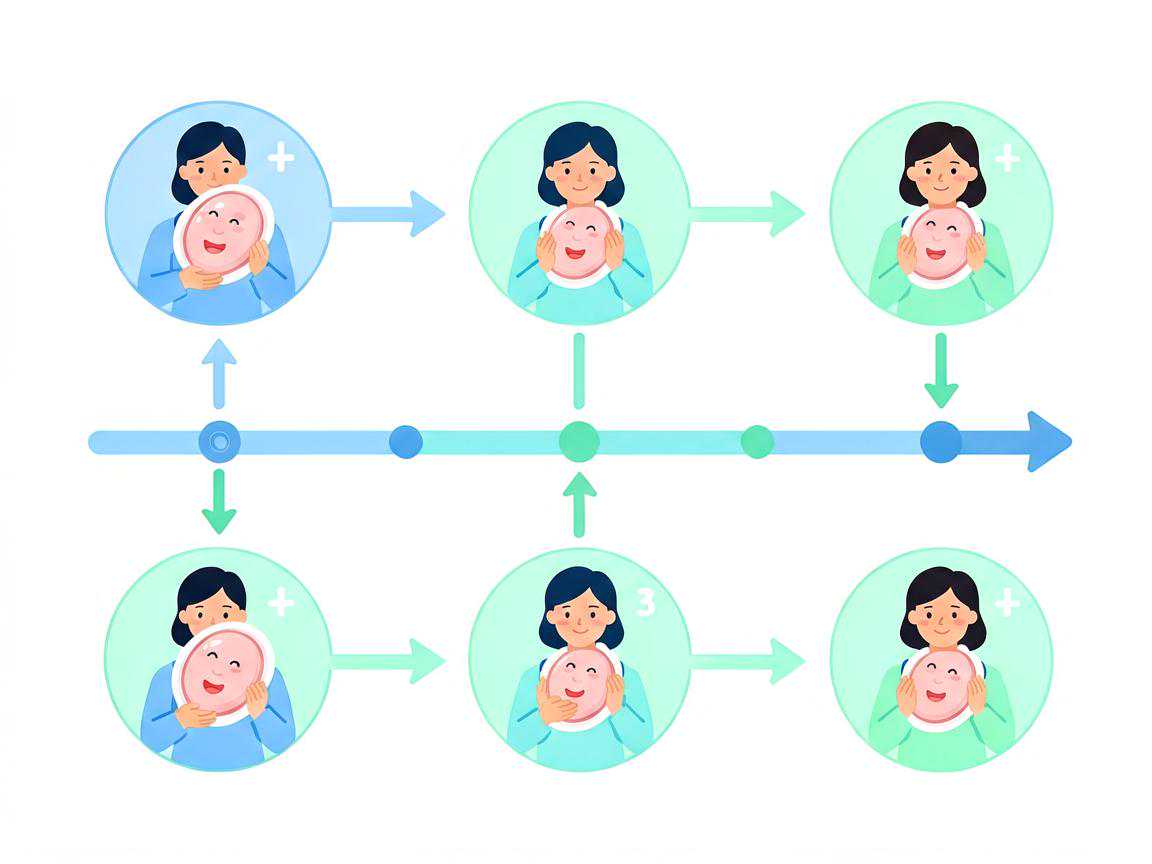 供卵试管治疗流程时间线示意图