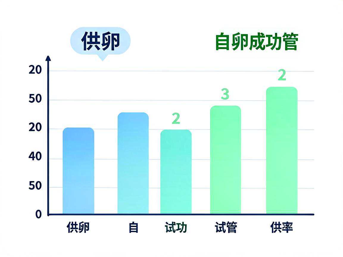 不同年龄段供卵与自卵试管成功率对比示意图