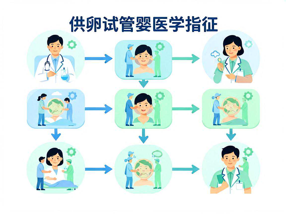 供卵试管婴儿医学指征评估流程示意图