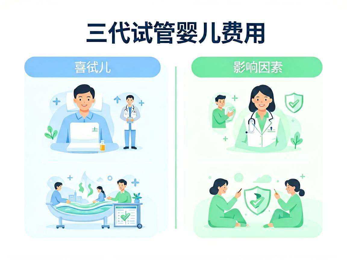 三代试管婴儿费用影响因素对比示意图
