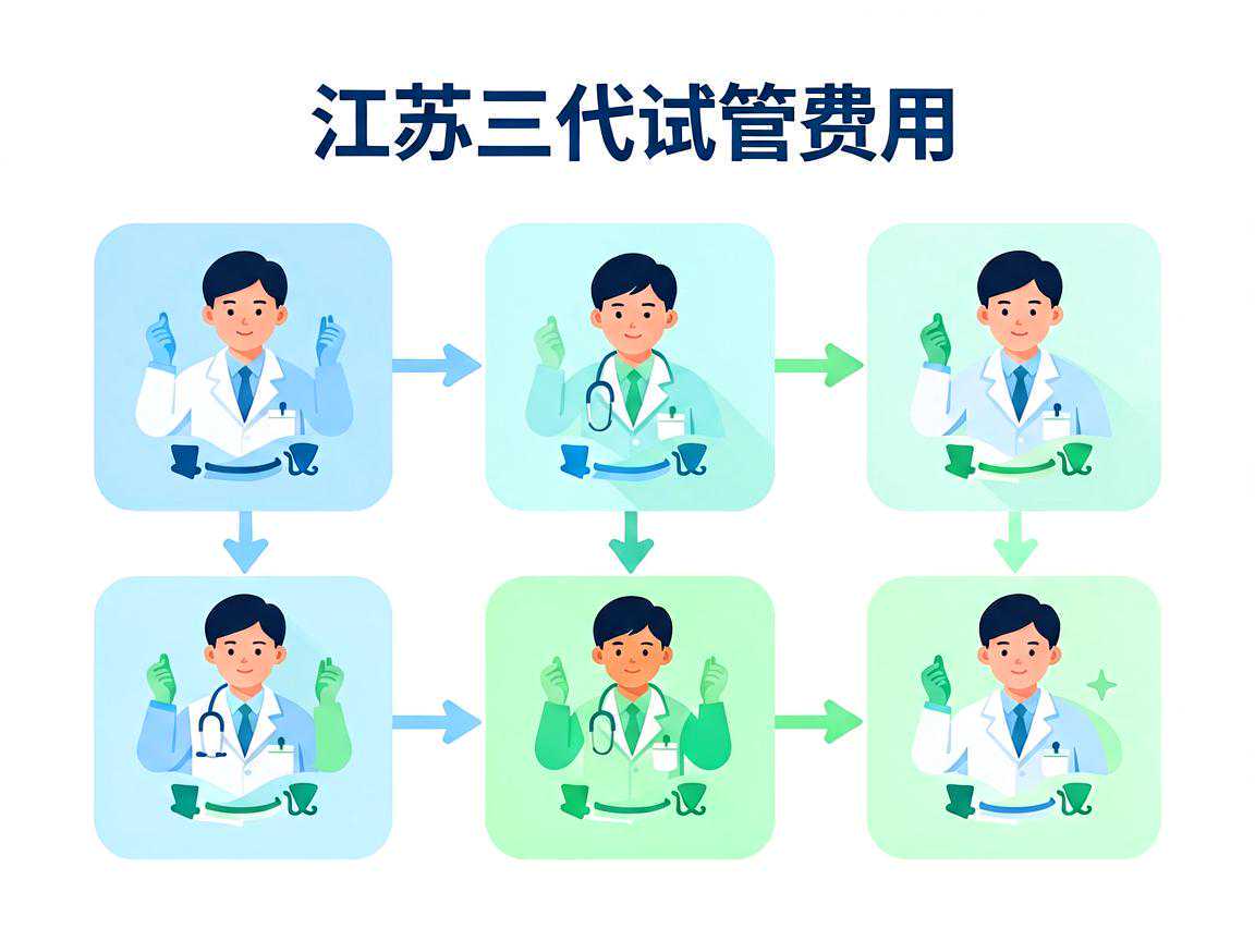 江苏三代试管费用构成与医保覆盖示意图