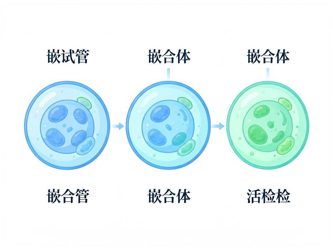 三代试管嵌合体胚胎活检细胞差异示意图