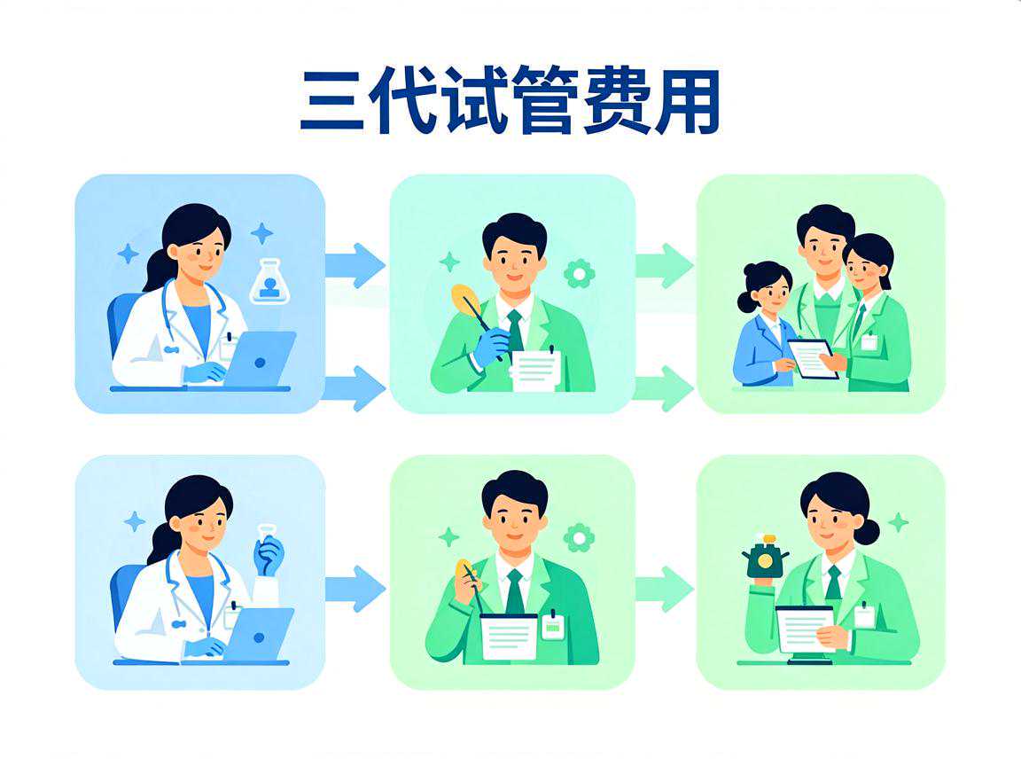 三代试管费用分阶段规划示意图