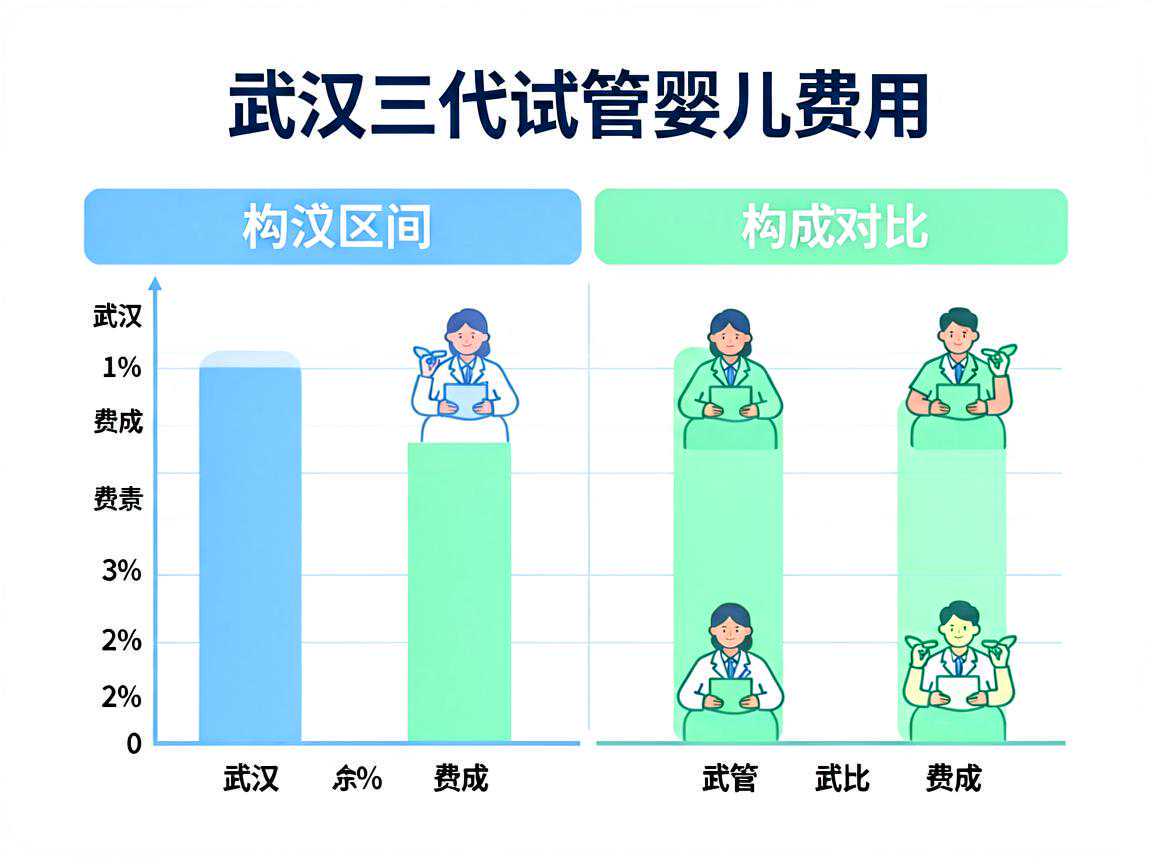 武汉三代试管婴儿费用区间与构成对比图