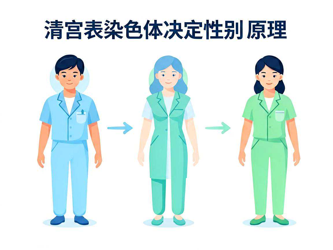清宫表染色体决定性别原理示意图