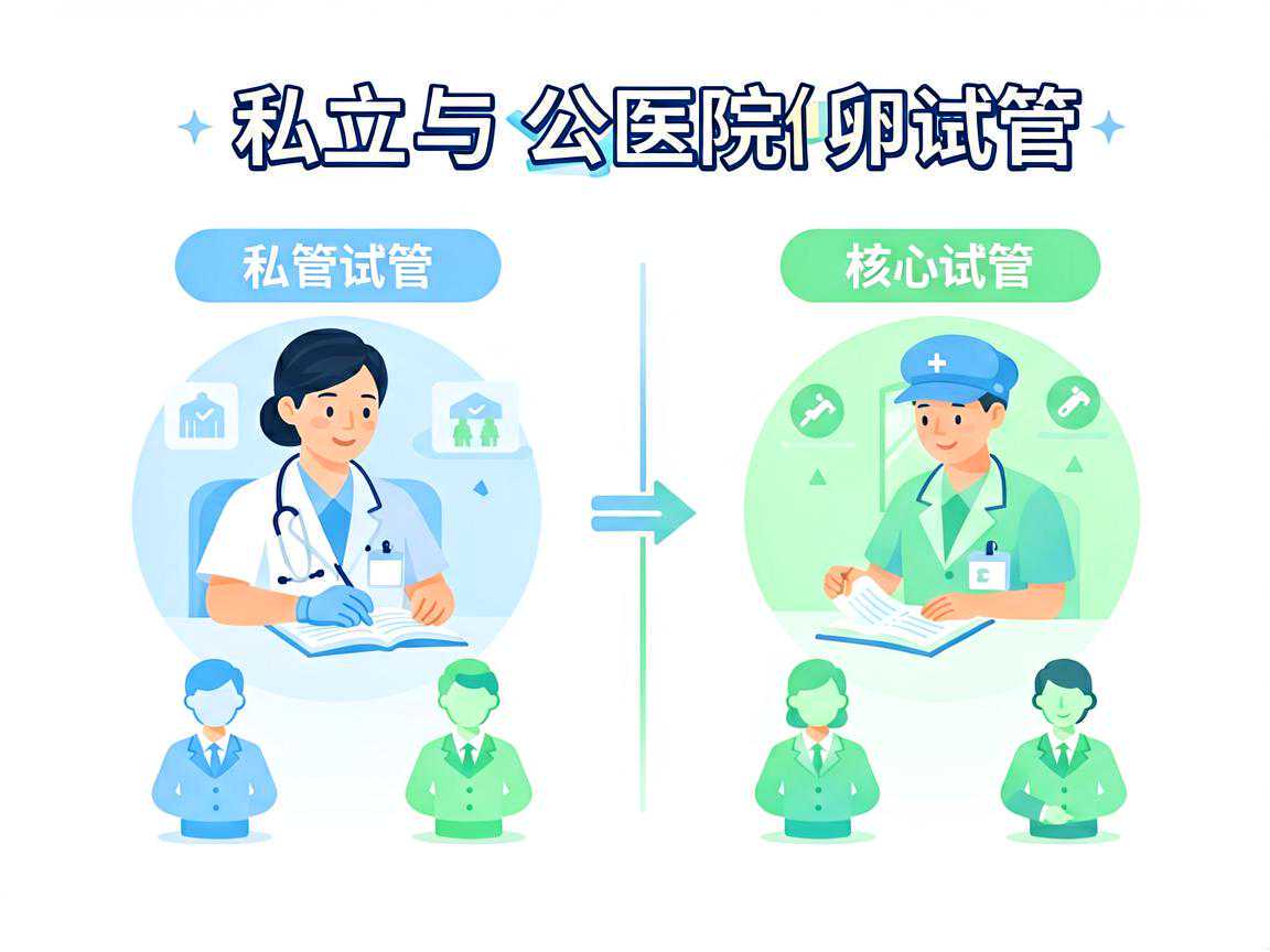 私立与公立医院供卵试管核心差异对比图