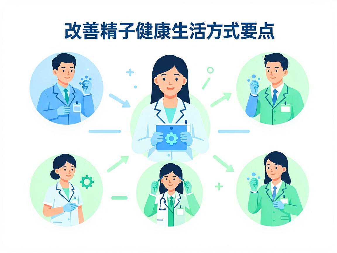 改善精子健康生活方式要点示意图