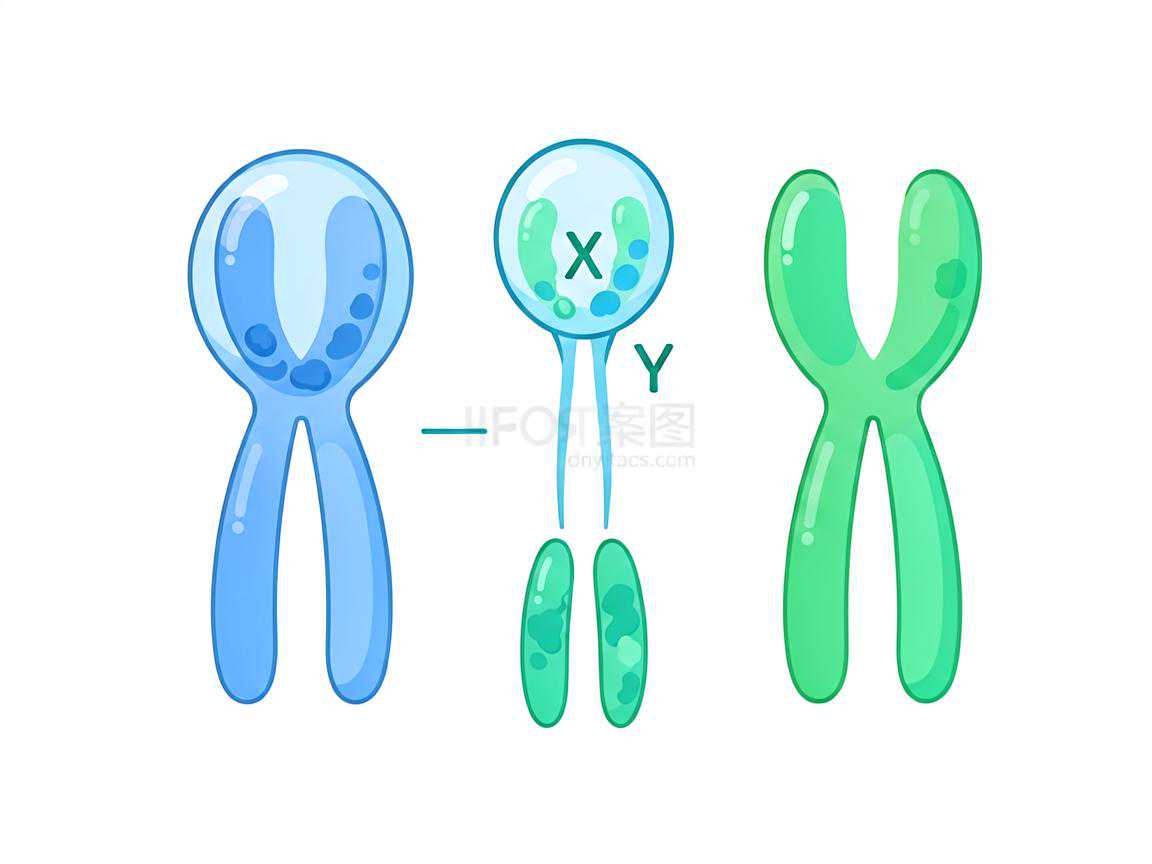 精子携带X或Y染色体决定胎儿性别示意图