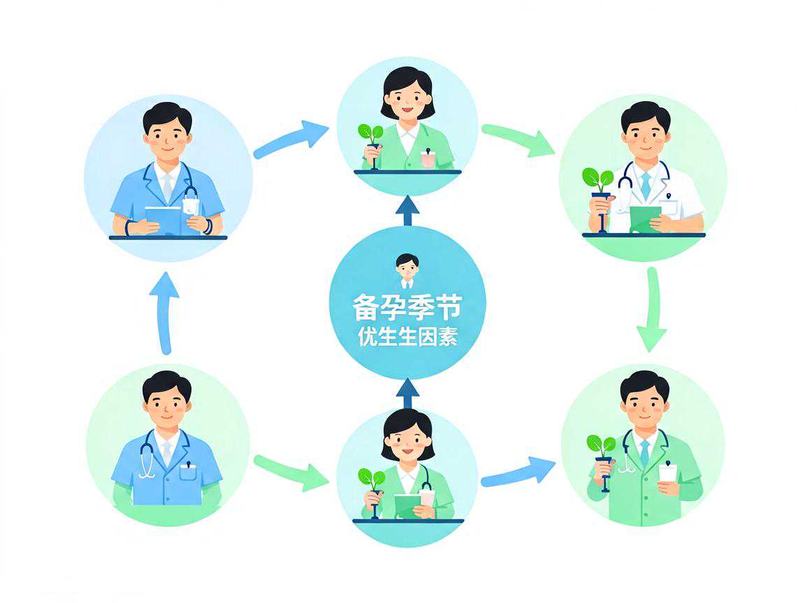 备孕季节与优生因素关系示意图