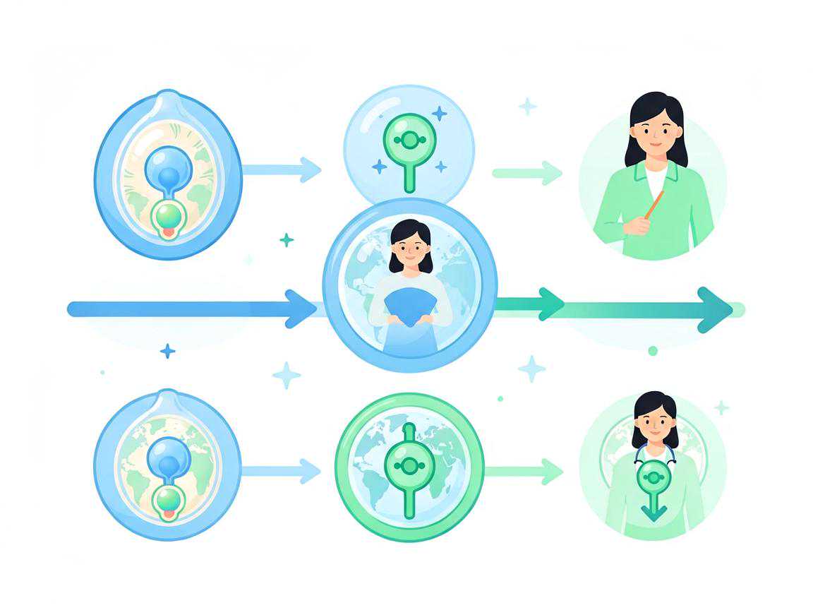 受精卵着床时间线与早期身体信号示意图