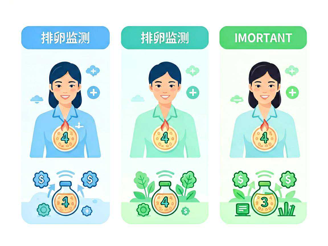 排卵监测三种方法对比示意图