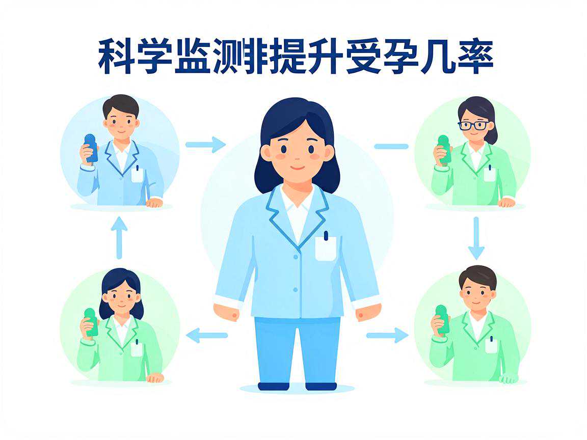 科学监测排卵提升受孕几率的方法示意图